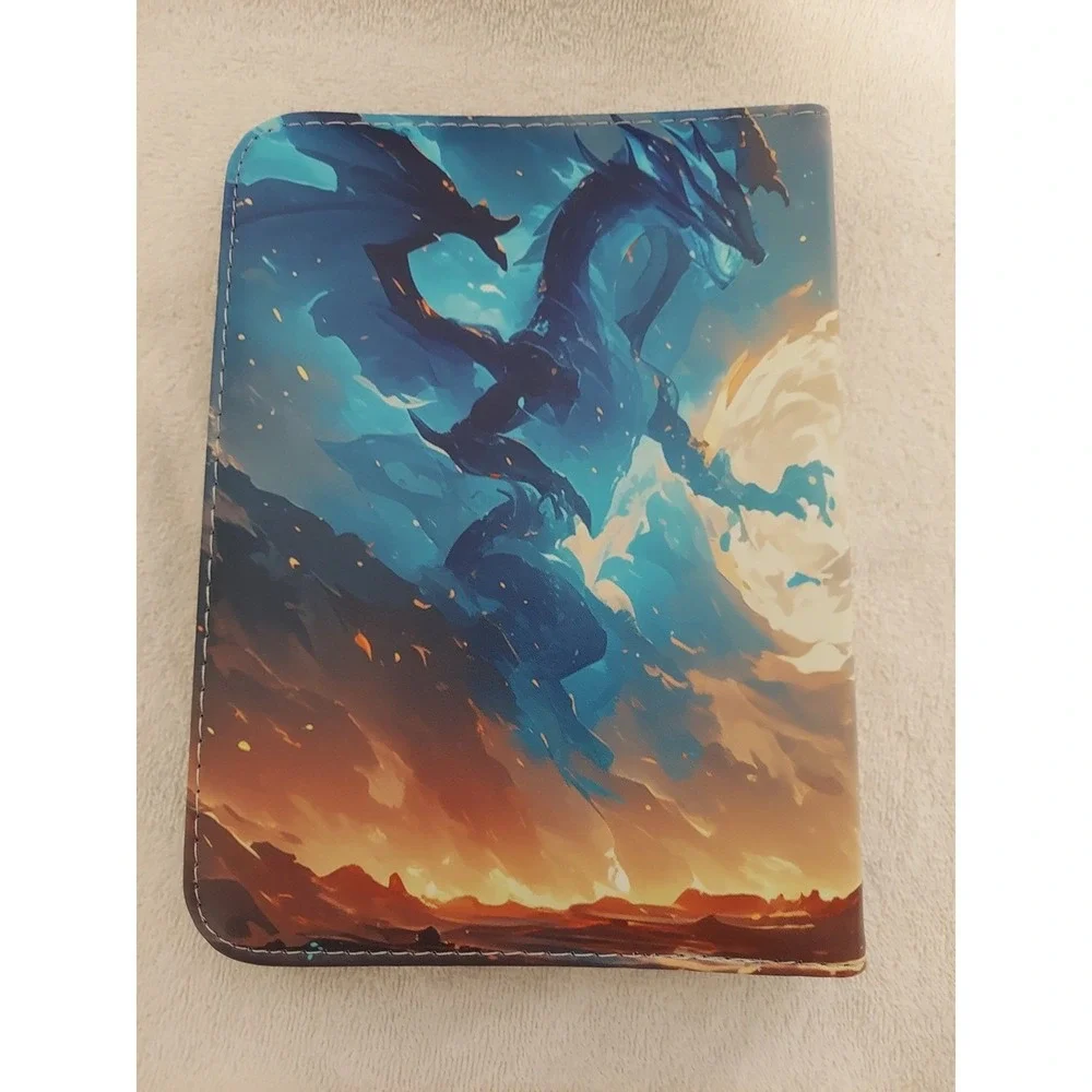 Dragon Trading Card Binder Album Portfolio Zipper Collector Book Red‎ Blue